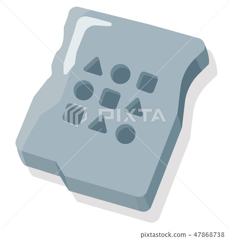 Stone tablet flat illustration Stone tablet flat illustration 47868738