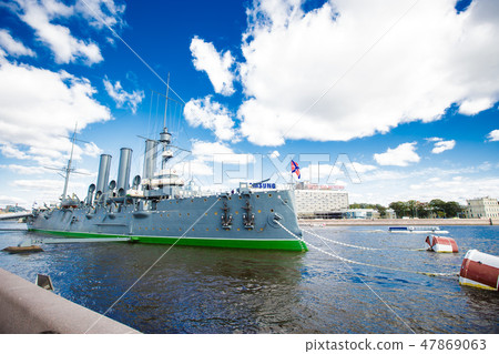 cruiser Aurora on the Neva River cruiser Aurora on the Neva River 47869063