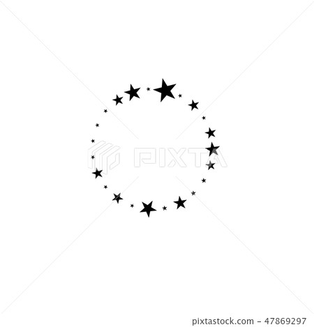 Stars In Circle Vector Illustration. Flat icon star frame symbol Stars In Circle Vector Illustration. Flat icon star frame symbol 47869297