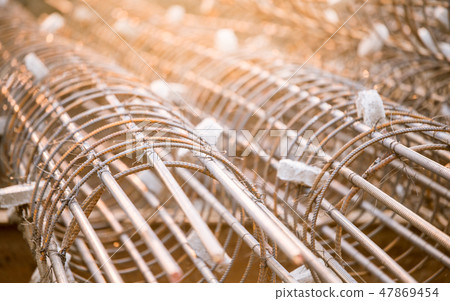 heap of rebar steel 47869454