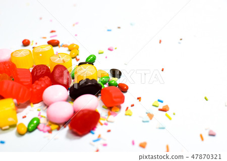 Beautiful and colorful candies 47870321
