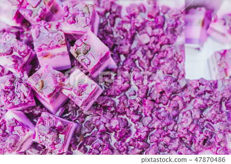 Colorful of Thai Jelly on aluminum tray for sale 47870486