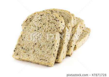 sliced Whole wheat bread isolated on white sliced Whole wheat bread isolated on white 47871728