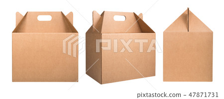 Set of cardboard boxes isolated on white background Set of cardboard boxes isolated on white background 47871731