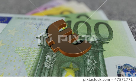 Euro on banknotes, 3D rendering - Stock Illustration [47871771] - PIXTA