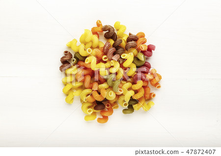 colorful pasta scattered colorful pasta scattered 47872407