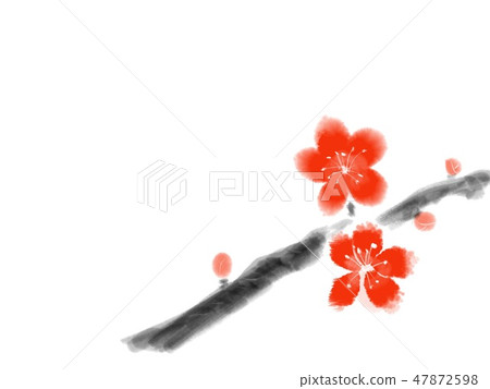 梅花枝-插圖素材[47872598] - PIXTA圖庫