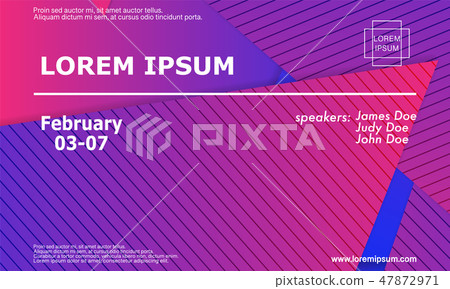 Conference invitation design. Geometric background Conference invitation design. Geometric background 47872971