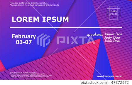 Conference invitation design. Geometric background Conference invitation design. Geometric background 47872972