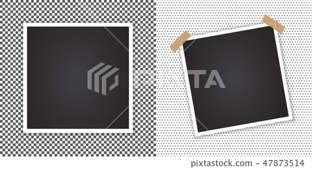 Photo frame with shadow on a transparent backdrop. - Stock Illustration ...