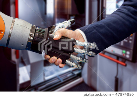 Hand of a businessman shaking hands with 47874850
