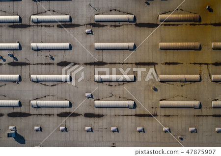 Disribution warehouse roof from above. 47875907