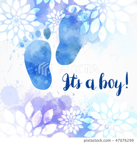 It's a boy! Floral background It's a boy! Floral background 47876299