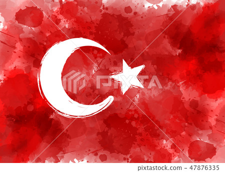 Background with grunge Turkey flag Background with grunge Turkey flag 47876335