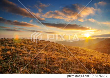 Mountains on sunset Mountains on sunset 47876687