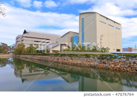 Kagawa prefectural citizen hall from Tamaki Park and Kagawa prefectural museum Kagawa prefectural citizen hall from Tamaki Park and Kagawa prefectural museum 47876764