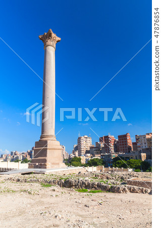 Pompeys Pillar located in Alexandria, Egypt Pompeys Pillar located in Alexandria, Egypt 47876854