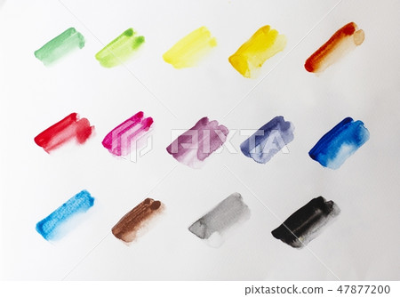Abstract watercolor paint on white background. 47877200