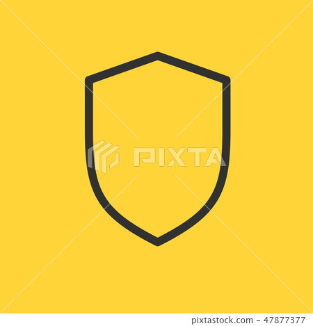 shield line icon, outline vector illustration, shield line icon, outline vector illustration, 47877377