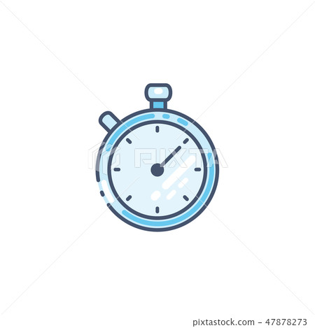Stopwatch vector icon. Timer symbol isolated on white. 47878273