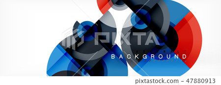 Circle geometric composition abstract background design, cover, template, brochure, flyer. 47880913