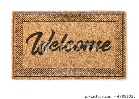 Welcome Mat Isolated On A White Background Welcome Mat Isolated On A White Background 47881025