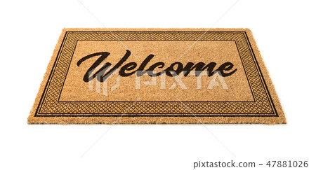 Welcome Mat Isolated On A White Background 47881026