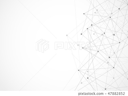 Abstract Geometric Connecting Dots And Lines - Stock Illustration ...