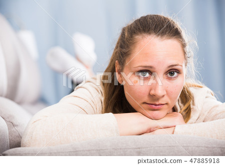 Woman feeling sad Woman feeling sad 47885918