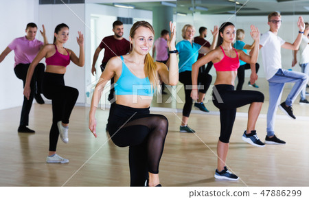 People training at dance class People training at dance class 47886299