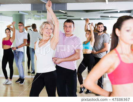 people having dancing class people having dancing class 47886367