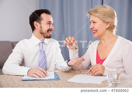 Mature woman and rent agent 47888062