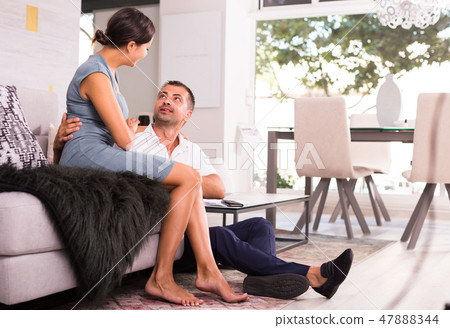 Happy couple at home Happy couple at home 47888344