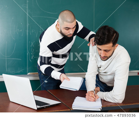 Students preparing for exams together Students preparing for exams together 47893036