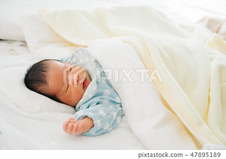 Newborn baby sleeping face boy Newborn baby sleeping face boy 47895189