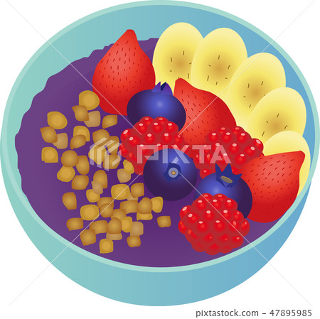 Acai Bowl - Stock Illustration [47895985] - PIXTA