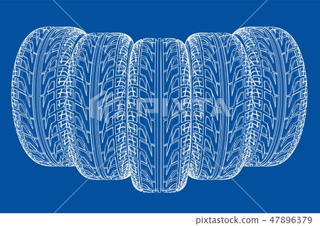 Car tires concept. Vector rendering of 3d Car tires concept. Vector rendering of 3d 47896379