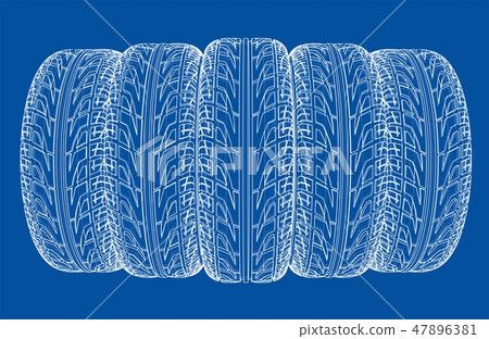 Car tires concept. Vector rendering of 3d 47896381