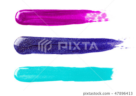 Nail polish strokes on white background isolated. Nail polish strokes on white background isolated. 47896413