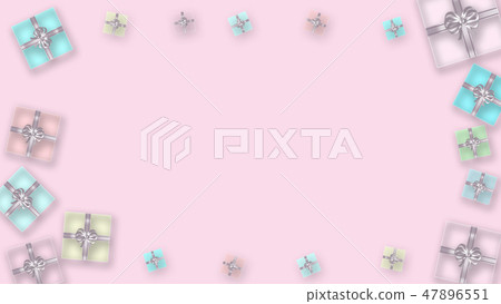 Background of transparent gift box (birthday, Valentine's Day, Mother's Day, Christmas) 47896551