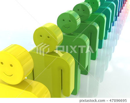 CG 3D illustration design queue person popular domino one column order order congestion event smile expectation CG 3D illustration design queue person popular domino one column order order congestion event smile expectation 47896695