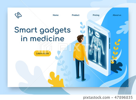 Smart Gadgets in Medicine Isometric Vector Website Smart Gadgets in Medicine Isometric Vector Website 47896835