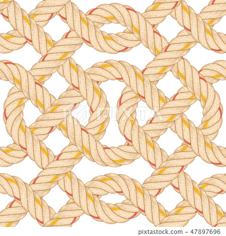 Seamless pattern with rope bending. 47897696