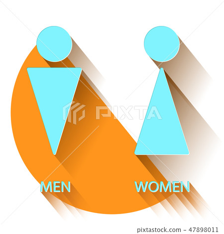 toilet label in flat design. toilet label in flat design. 47898011