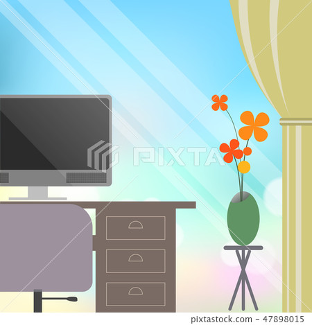 Office room in flat design Office room in flat design 47898015