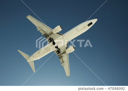 Jet machine looking up from below 47898092