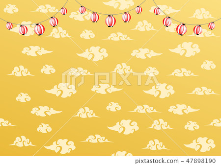 Lantern Chinese style cloud background Lantern Chinese style cloud background 47898190