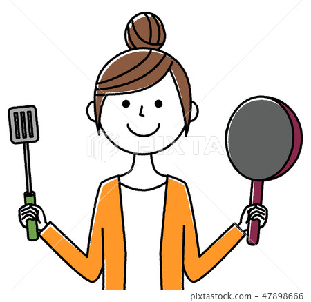 Young lady Mama cooking Young lady Mama cooking 47898666