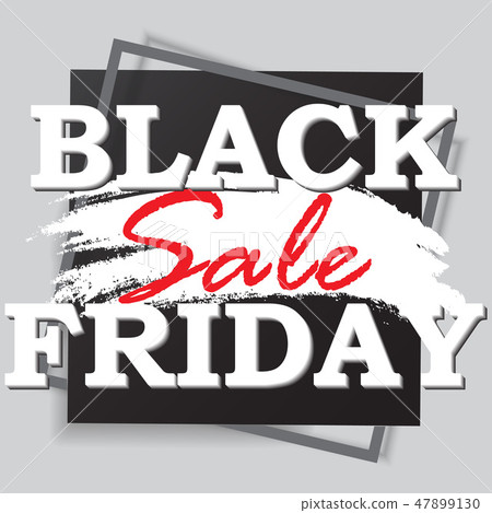 Black Friday design template. Sale square banner. 47899130