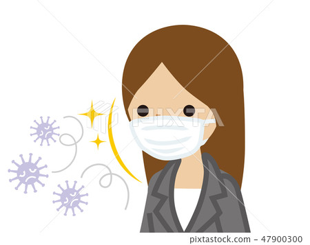 Businesswoman wearing mask - Countermeasure against cold virus 47900300